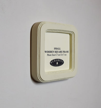 Ivory Square Wooden Photo Frame 8”x8”, 7”x7”, 6"x6", 5"x5", 4"x4", 3"x3", 2.5"x2.5"