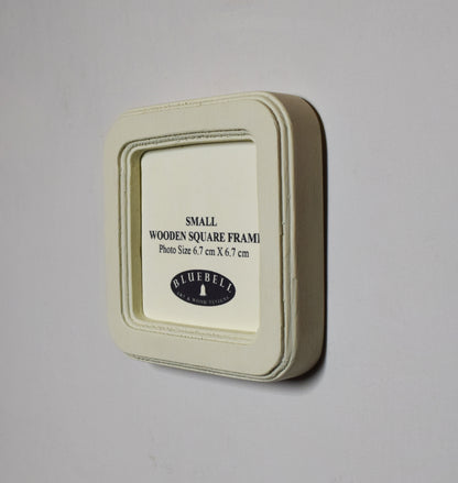 Ivory Square Wooden Photo Frame 8”x8”, 7”x7”, 6"x6", 5"x5", 4"x4", 3"x3", 2.5"x2.5"