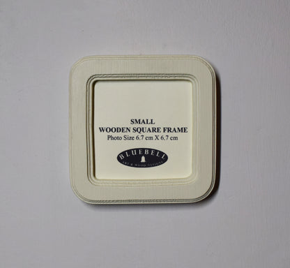 Ivory Square Wooden Photo Frame 8”x8”, 7”x7”, 6"x6", 5"x5", 4"x4", 3"x3", 2.5"x2.5"