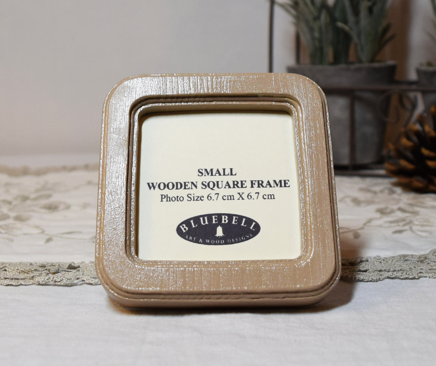 Latte 2.5" x 2.5" Square Handmade Wooden Photo Picture Frame