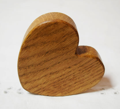 Light Oak Wooden Love Heart Shelf Sitter Ornament 3"x3", 2"x2"