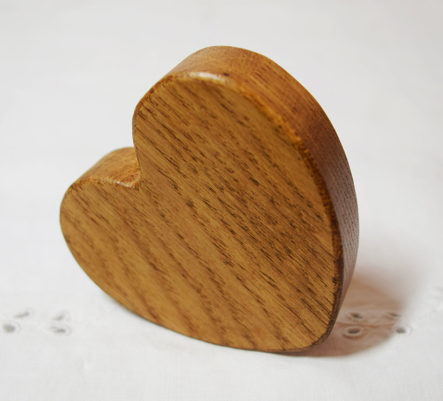 Light Oak Wooden Love Heart Shelf Sitter Ornament 3"x3", 2"x2"