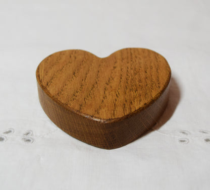 Light Oak Wooden Love Heart Shelf Sitter Ornament 3"x3", 2"x2"
