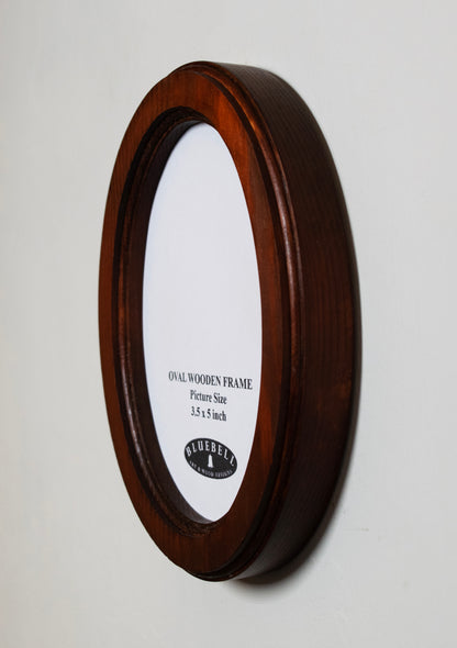 Mahogany Oval Wooden Photo Frame A3 / 12"x16.5", A4 / 8"x12", A5 / 6"x 8", 11"x14", 5"x7", 4"x6", 3.5"x5", 3"x4", 2.5"x3.5", 2"x3"