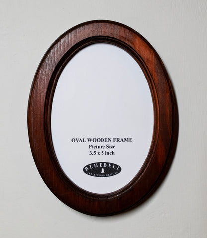 Mahogany Oval Wooden Photo Frame A3 / 12"x16.5", A4 / 8"x12", A5 / 6"x 8", 11"x14", 5"x7", 4"x6", 3.5"x5", 3"x4", 2.5"x3.5", 2"x3"