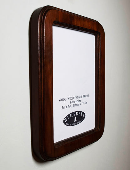 Mahogany Rectangle Wooden Photo Frame A3 / 12"x16.5", A4 / 8"x12", A5 / 6"x 8", 11"x14", 5"x7", 4"x6", 3.5"x5", 3"x4", 2.5"x3.5", 2"x3"