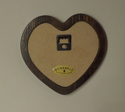 Mahogany Heart Shaped Wooden Photo Frame 4"x4", 3"x3"