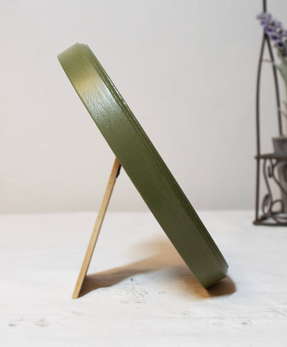 Olive Green Oval Wooden Photo Frame A3 / 12"x16.5", A4 / 8"x12", A5 / 6"x 8", 11"x14", 5"x7", 4"x6", 3.5"x5", 3"x4", 2.5"x3.5", 2"x3"