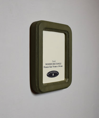 Olive Green Rectangle Wooden Photo Frame A3 / 12"x16.5", A4 / 8"x12", A5 / 6"x 8", 11"x14", 5"x7", 4"x6", 3.5"x5", 3"x4", 2.5"x3.5", 2"x3"