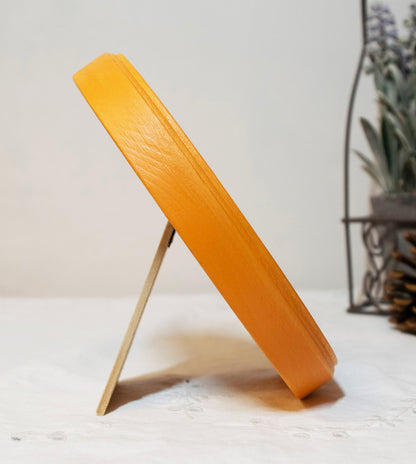 Orange Oval Wooden Photo Frame A3 / 12"x16.5", A4 / 8"x12", A5 / 6"x 8", 11"x14", 5"x7", 4"x6", 3.5"x5", 3"x4", 2.5"x3.5", 2"x3"