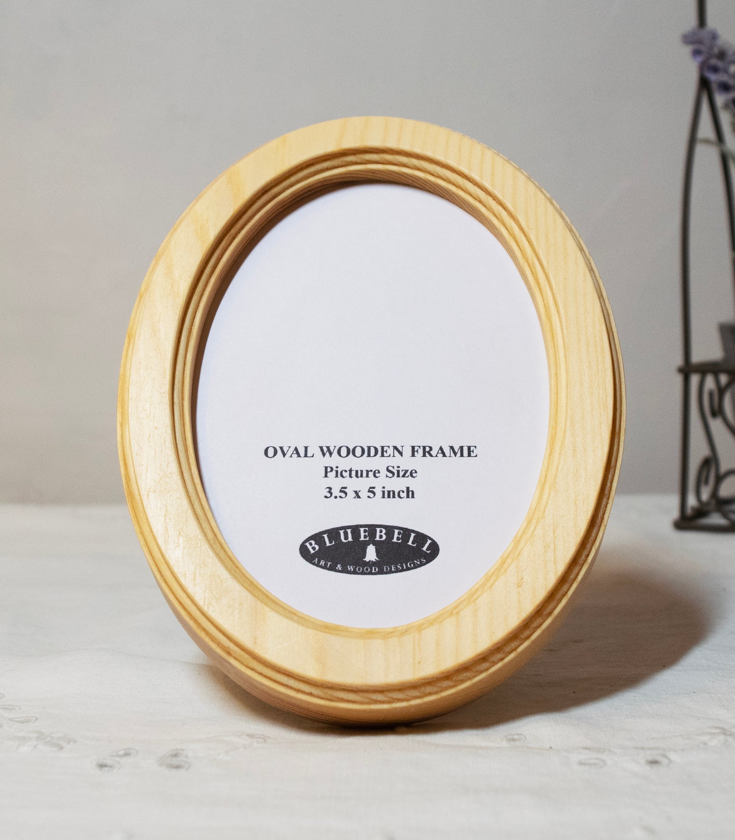 Natural Pine 3.5" x 5" Oval Handmade Wooden Photo Picture Frame