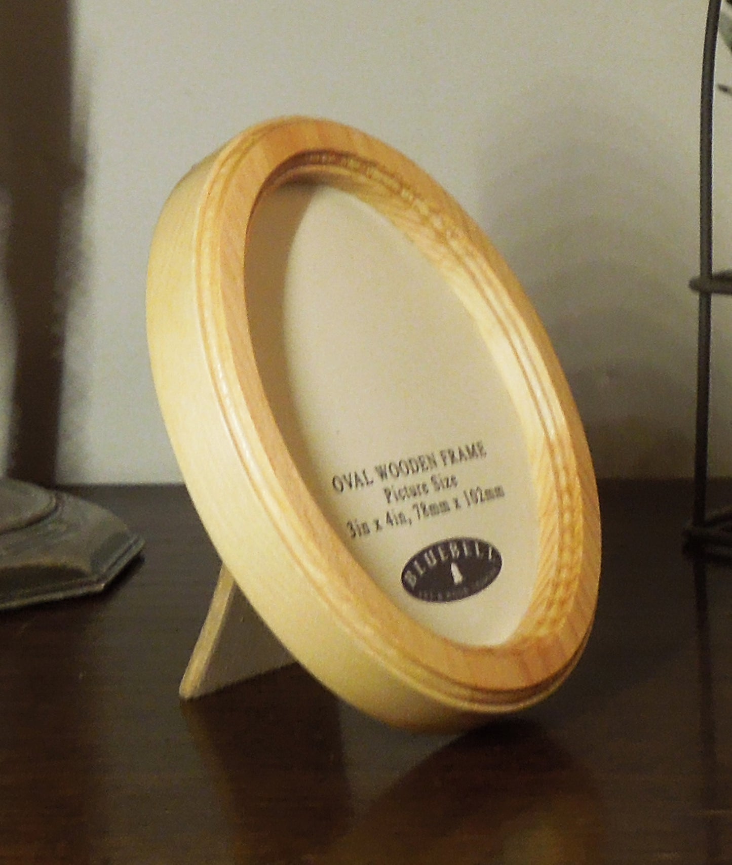 Natural Pine 3" x 4" Oval Handmade Wooden Photo Picture Frame