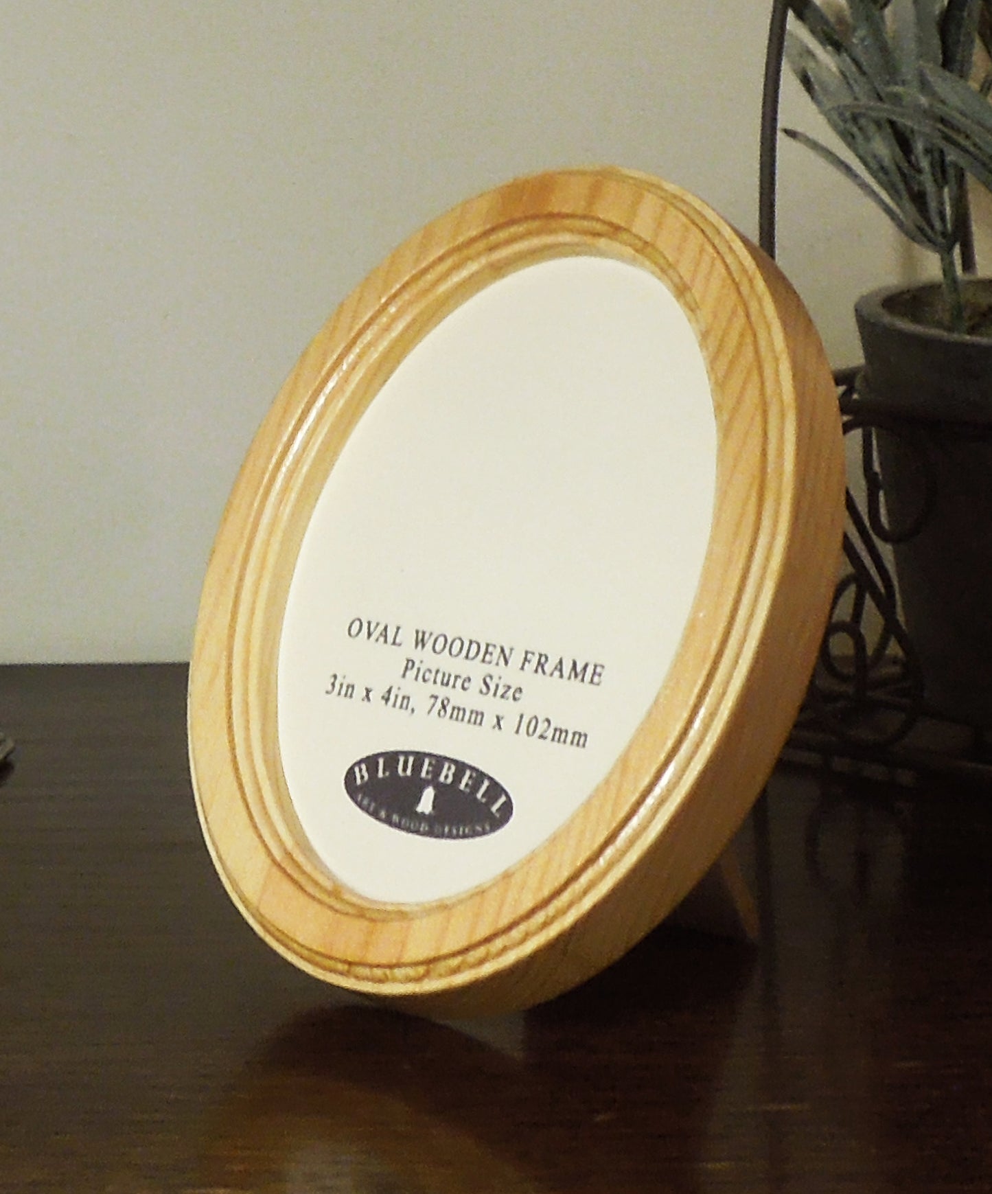 Natural Pine 3" x 4" Oval Handmade Wooden Photo Picture Frame