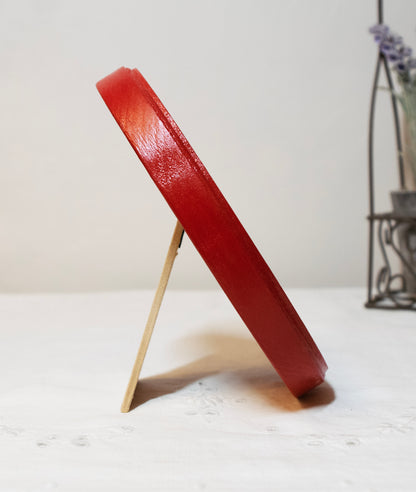 Red Oval Wooden Photo Frame A3 / 12"x16.5", A4 / 8"x12", A5 / 6"x 8", 11"x14", 5"x7", 4"x6", 3.5"x5", 3"x4", 2.5"x3.5", 2"x3"