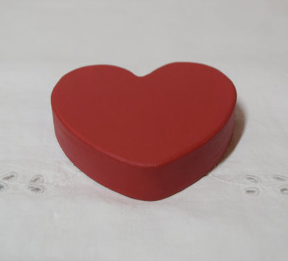 Red Wooden Love Heart Shelf Sitter Ornament 3"x3", 2"x2"