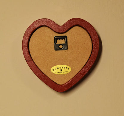 Red Heart Wooden Photo Frame 4"x4", 3"x3"