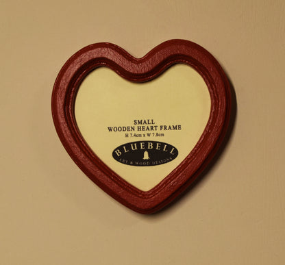 Red Heart Wooden Photo Frame 4"x4", 3"x3"