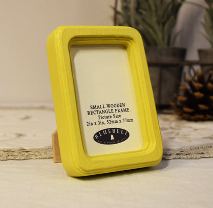 Yellow Rectangle Wooden Photo Frame A3 / 12"x16.5", A4 / 8"x12", A5 / 6"x 8", 11"x14", 5"x7", 4"x6", 3.5"x5", 3"x4", 2.5"x3.5", 2"x3"