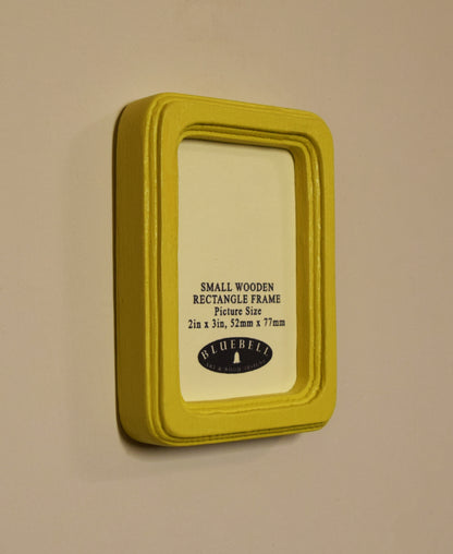 Yellow Rectangle Wooden Photo Frame A3 / 12"x16.5", A4 / 8"x12", A5 / 6"x 8", 11"x14", 5"x7", 4"x6", 3.5"x5", 3"x4", 2.5"x3.5", 2"x3"