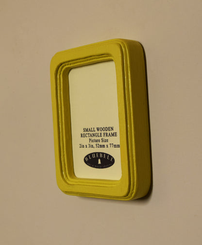 Yellow Rectangle Wooden Photo Frame A3 / 12"x16.5", A4 / 8"x12", A5 / 6"x 8", 11"x14", 5"x7", 4"x6", 3.5"x5", 3"x4", 2.5"x3.5", 2"x3"
