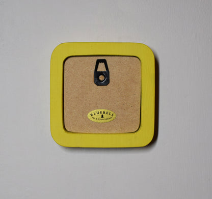 Yellow Square Wooden Photo Frame 8”x8”, 7”x7”, 6"x6", 5"x5", 4"x4", 3"x3", 2.5"x2.5"
