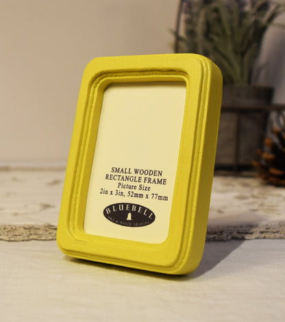 Yellow Rectangle Wooden Photo Frame A3 / 12"x16.5", A4 / 8"x12", A5 / 6"x 8", 11"x14", 5"x7", 4"x6", 3.5"x5", 3"x4", 2.5"x3.5", 2"x3"