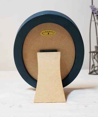 Teal Blue Oval Wooden Photo Frame A3 / 12"x16.5", A4 / 8"x12", A5 / 6"x 8", 11"x14", 5"x7", 4"x6", 3.5"x5", 3"x4", 2.5"x3.5", 2"x3"