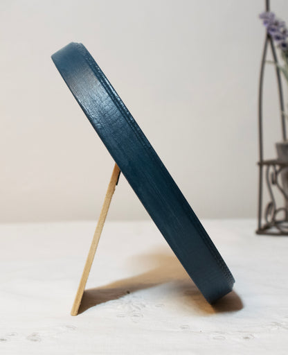 Teal Blue Oval Wooden Photo Frame A3 / 12"x16.5", A4 / 8"x12", A5 / 6"x 8", 11"x14", 5"x7", 4"x6", 3.5"x5", 3"x4", 2.5"x3.5", 2"x3"