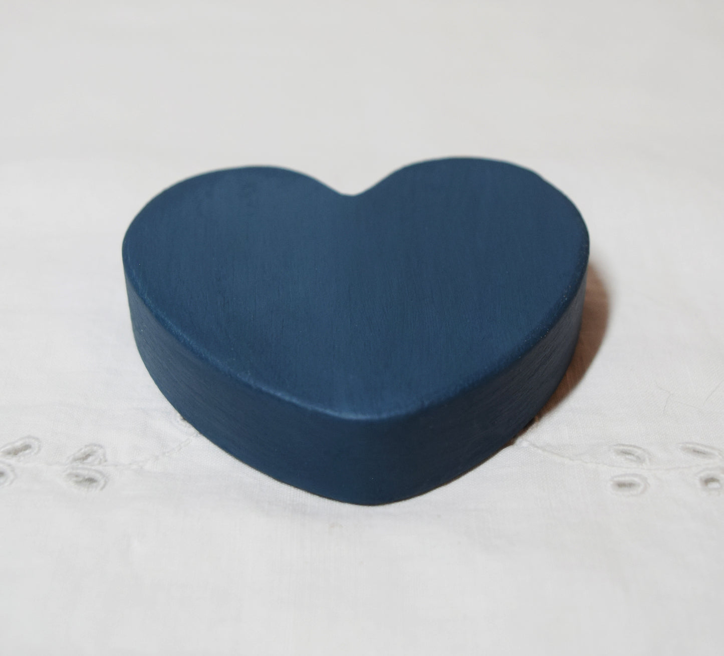 Teal Blue Wooden Love Heart Shelf Sitter Ornament 3"x3", 2"x2"