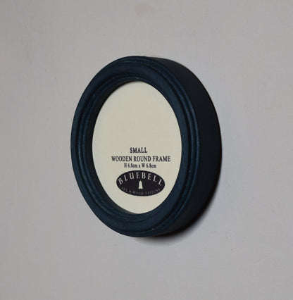 Teal Blue Round Shaped Wooden Photo Frame 8”x8”, 7”x7”, 6"x6", 5"x5", 4"x4", 3"x3", 2.5"x2.5"