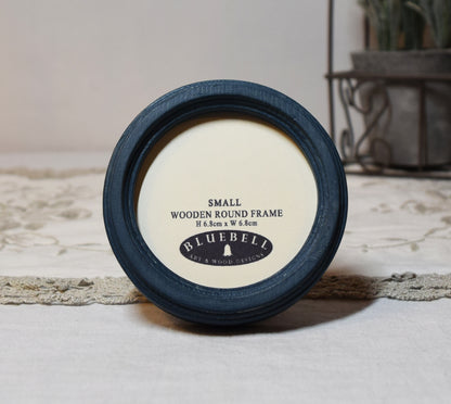 Teal Blue Round Shaped Wooden Photo Frame 8”x8”, 7”x7”, 6"x6", 5"x5", 4"x4", 3"x3", 2.5"x2.5"