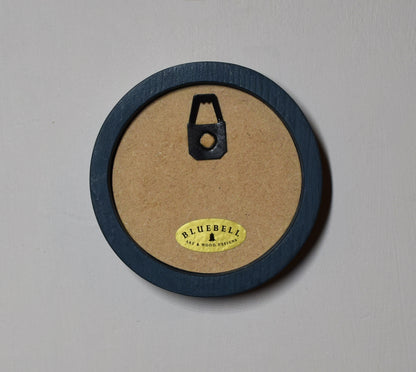 Teal Blue Round Shaped Wooden Photo Frame 8”x8”, 7”x7”, 6"x6", 5"x5", 4"x4", 3"x3", 2.5"x2.5"