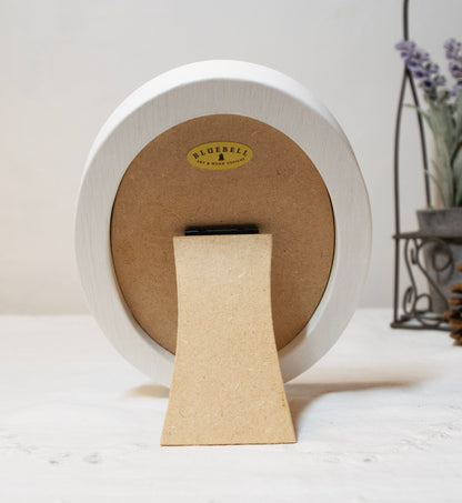 White Oval Wooden Photo Frame A3 / 12"x16.5", A4 / 8"x12", A5 / 6"x 8", 11"x14", 5"x7", 4"x6", 3.5"x5", 3"x4", 2.5"x3.5", 2"x3"