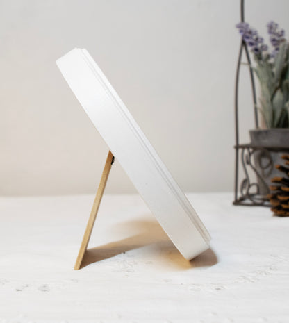 White Oval Wooden Photo Frame A3 / 12"x16.5", A4 / 8"x12", A5 / 6"x 8", 11"x14", 5"x7", 4"x6", 3.5"x5", 3"x4", 2.5"x3.5", 2"x3"