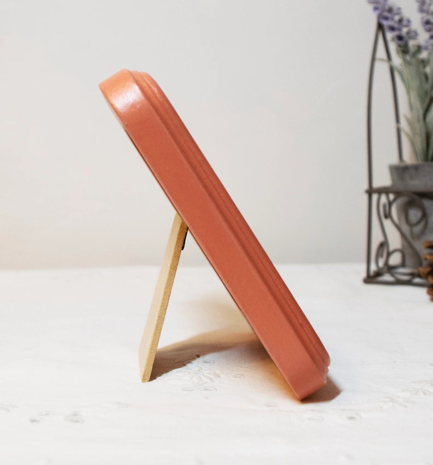 Coral Pink Square Wooden Photo Frame 8”x8”, 7”x7”, 6"x6", 5"x5", 4"x4", 3"x3", 2.5"x2.5"