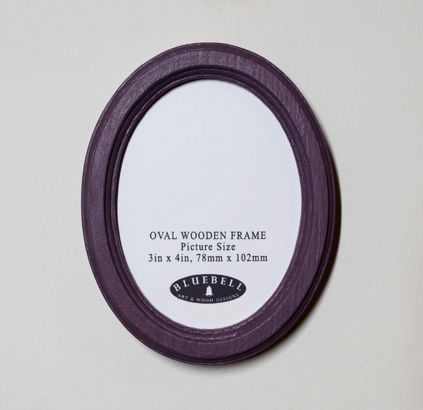 Purple Oval Wooden Photo Frame A3 / 12"x16.5", A4 / 8"x12", A5 / 6"x 8", 11"x14", 5"x7", 4"x6", 3.5"x5", 3"x4", 2.5"x3.5", 2"x3"