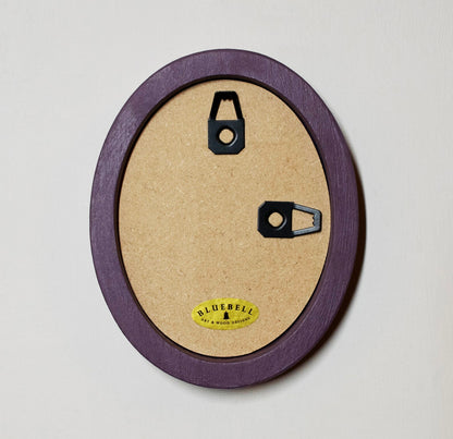 Purple Oval Wooden Photo Frame A3 / 12"x16.5", A4 / 8"x12", A5 / 6"x 8", 11"x14", 5"x7", 4"x6", 3.5"x5", 3"x4", 2.5"x3.5", 2"x3"
