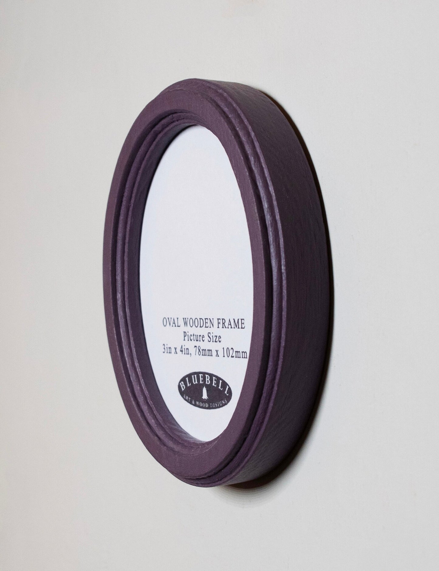 Purple Oval Wooden Photo Frame A3 / 12"x16.5", A4 / 8"x12", A5 / 6"x 8", 11"x14", 5"x7", 4"x6", 3.5"x5", 3"x4", 2.5"x3.5", 2"x3"