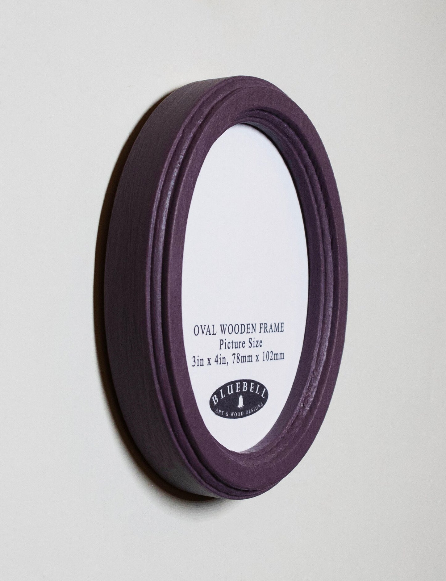 Purple Oval Wooden Photo Frame A3 / 12"x16.5", A4 / 8"x12", A5 / 6"x 8", 11"x14", 5"x7", 4"x6", 3.5"x5", 3"x4", 2.5"x3.5", 2"x3"