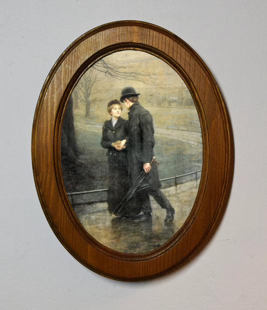 Garden of Eden Briton Rivière Light Oak Oval Wooden Framed Classic Art Print 3"x4", 3.5"x5", 4"x6", 5"x7", 6"x8"