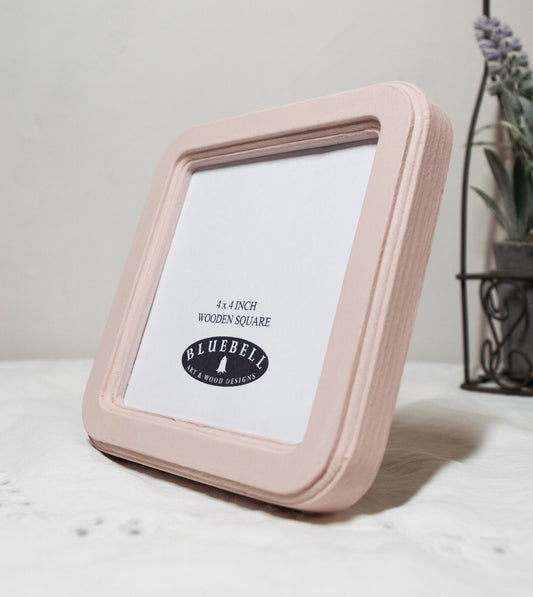Ballerina Pink Square Wooden Photo Frame 8”x8”, 7”x7”, 6"x6", 5"x5", 4"x4", 3"x3", 2.5"x2.5"
