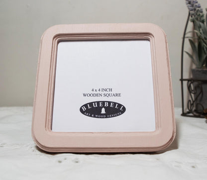 Ballerina Pink Square Wooden Photo Frame 8”x8”, 7”x7”, 6"x6", 5"x5", 4"x4", 3"x3", 2.5"x2.5"