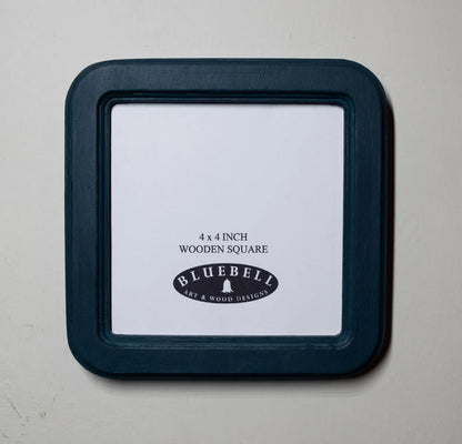 Teal Blue Square Wooden Photo Frame 8”x8”, 7”x7”, 6"x6", 5"x5", 4"x4", 3"x3", 2.5"x2.5"