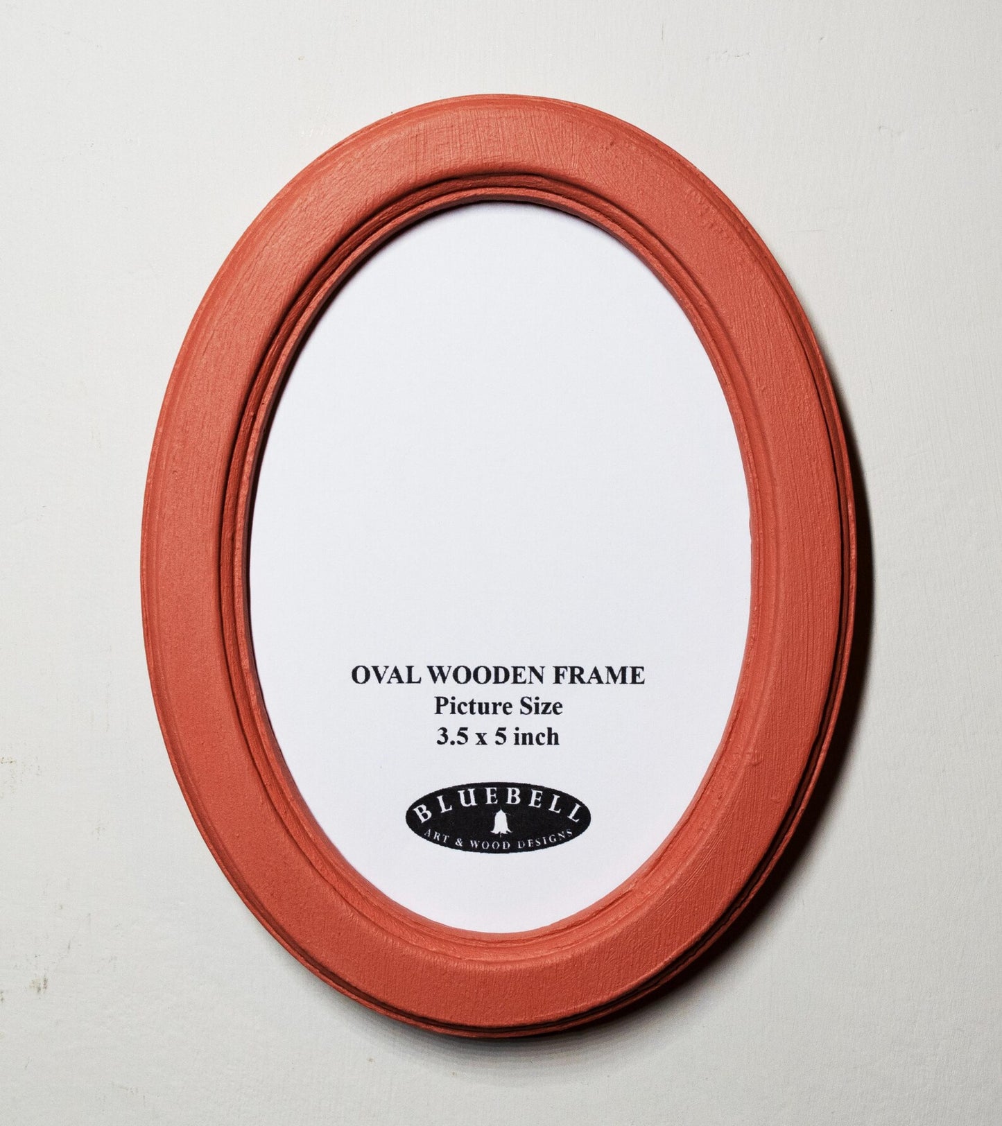 Coral Pink Oval Wooden Photo Frame A3 / 12"x16.5", A4 / 8"x12", A5 / 6"x 8", 11"x14", 5"x7", 4"x6", 3.5"x5", 3"x4", 2.5"x3.5", 2"x3"