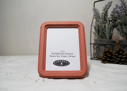 Coral Pink Rectangle Wooden Photo Frame A3 / 12"x16.5", A4 / 8"x12", A5 / 6"x 8", 11"x14", 5"x7", 4"x6", 3.5"x5", 3"x4", 2.5"x3.5", 2"x3"