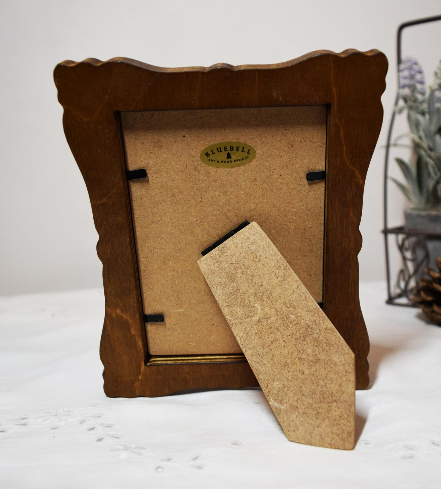Light Oak Scalloped Rectangle Wooden Photo Frame 5"x7", 4"x6", 3.5"x5"