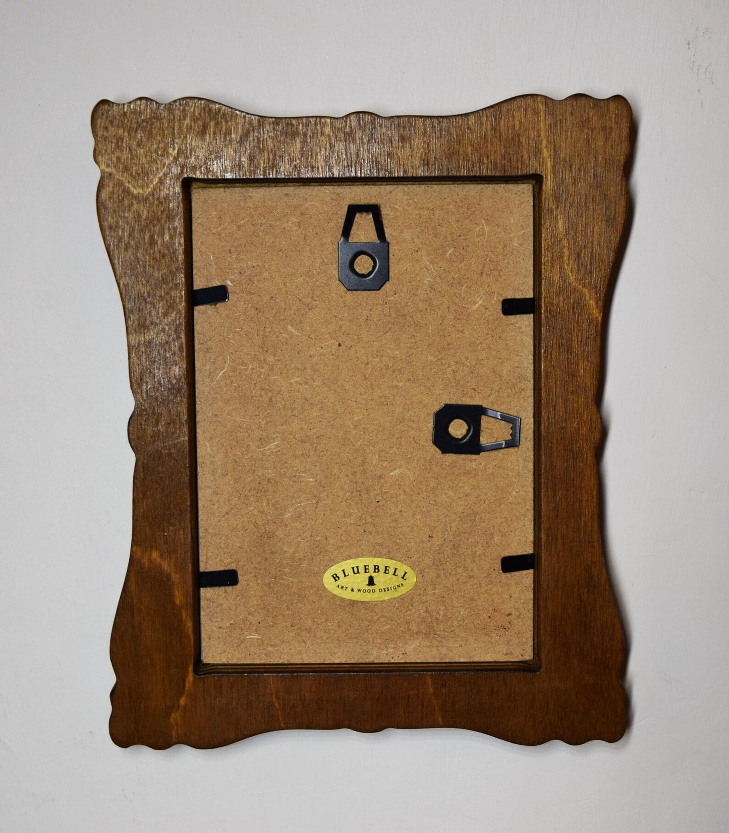 Light Oak Scalloped Rectangle Wooden Photo Frame 5"x7", 4"x6", 3.5"x5"