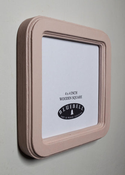 Ballerina Pink Square Wooden Photo Frame 8”x8”, 7”x7”, 6"x6", 5"x5", 4"x4", 3"x3", 2.5"x2.5"