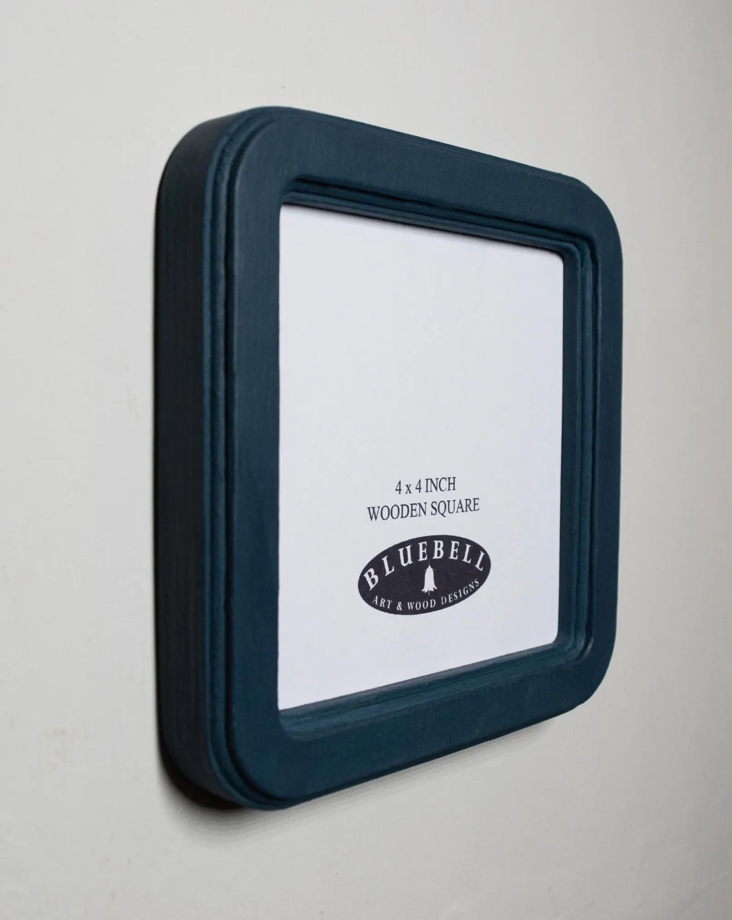 Teal Blue Square Wooden Photo Frame 8”x8”, 7”x7”, 6"x6", 5"x5", 4"x4", 3"x3", 2.5"x2.5"
