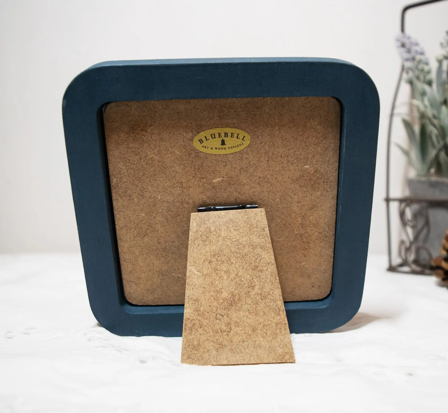 Teal Blue Square Wooden Photo Frame 8”x8”, 7”x7”, 6"x6", 5"x5", 4"x4", 3"x3", 2.5"x2.5"